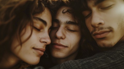 A couple enjoying an intimate evening with a gay male escort