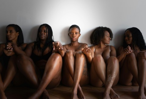 Beautiful ebony escorts posing together