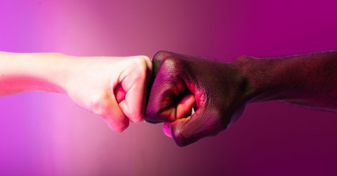 Fisting session showing trust and intimacy