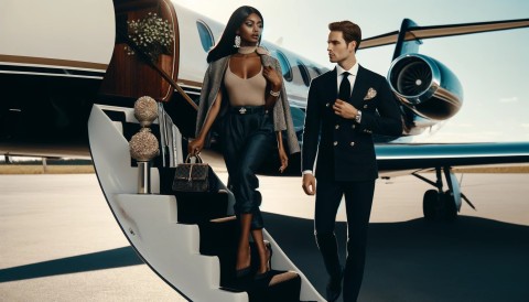legant escort enjoying a luxurious lifestyle.