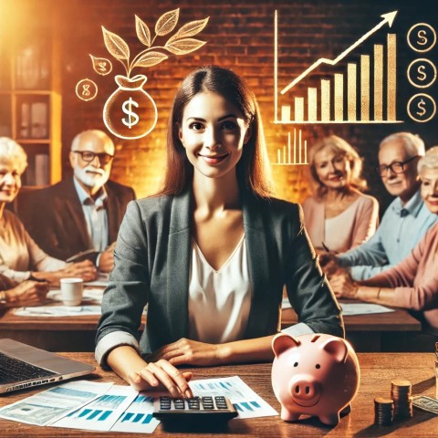 Escort planning finances for a secure future.