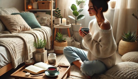 Escort practicing self-care and mindfulness