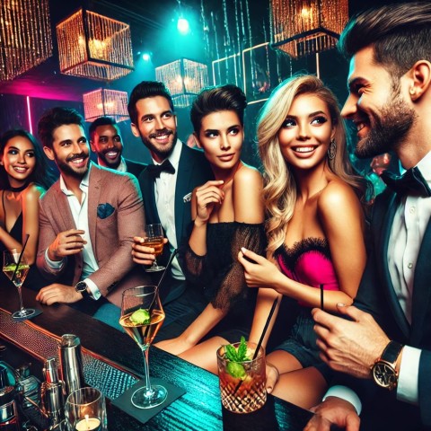 Tourist enjoying LA nightlife and escorts.