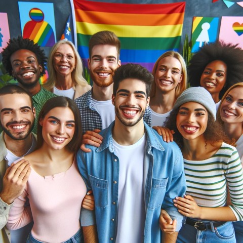 LGBTQ+ friendly escort welcoming client.