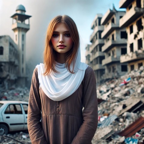 Escort in a war zone, facing dangers.