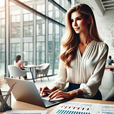 Escort managing finances using digital tools.