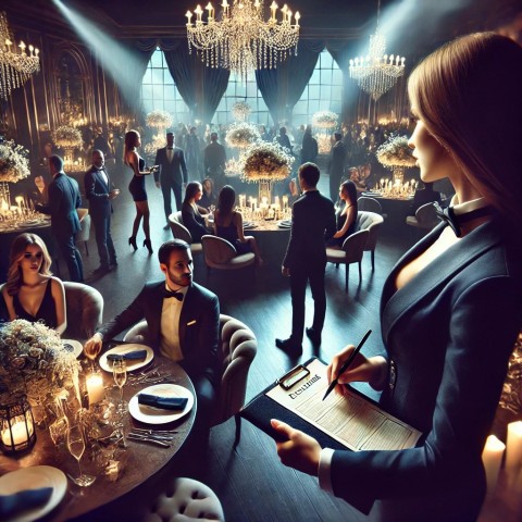 Elegant event setup planned by an escort.