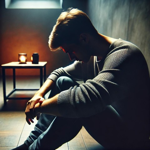 Self-harm and sexual gratification concept.