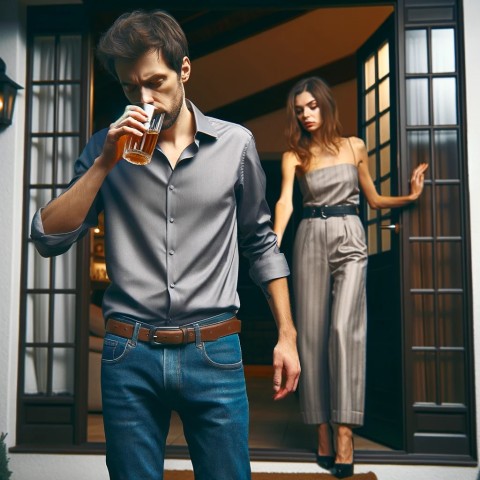 Escort managing intoxicated client safely.