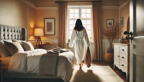 Person relaxing after self-pleasure