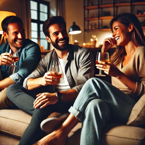 Couple selecting an escort for shared experience.