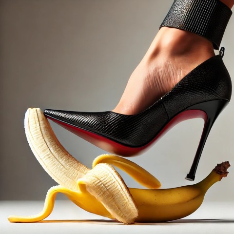 Escort performing safe trampling session
