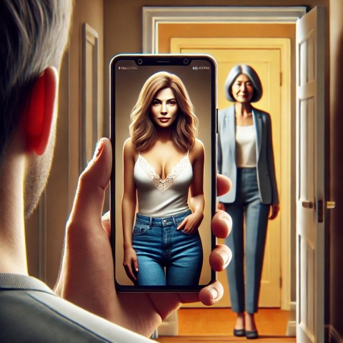 Professional escort engaging with a client.