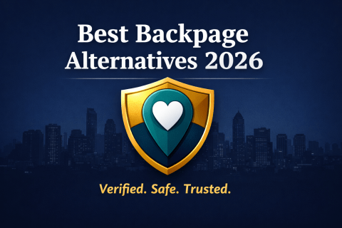 Best Backpage alternatives 2026 cover image with shield icon symbolizing verified, safe and trusted escort platforms