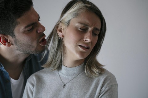 Woman affected by partner or sexual violence