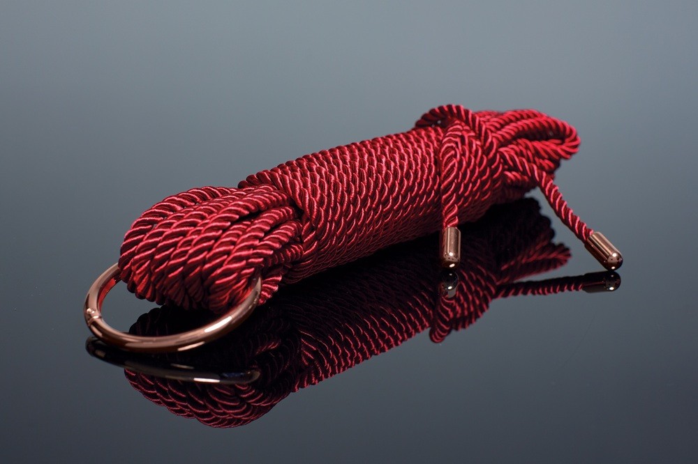 Traditional Japanese jute Shibari rope used by Las Vegas escort specialist