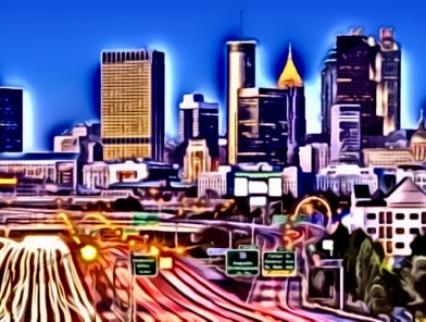 Atlanta street escorts at night.