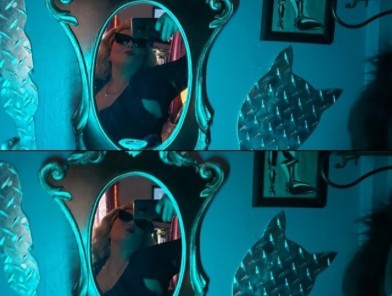 Excited escort after intense session glow