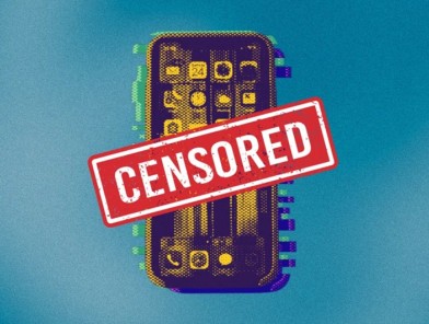 Search results censored by default through hidden filters