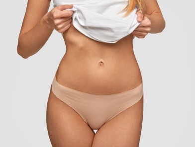 Belly press technique lower abdomen pressure