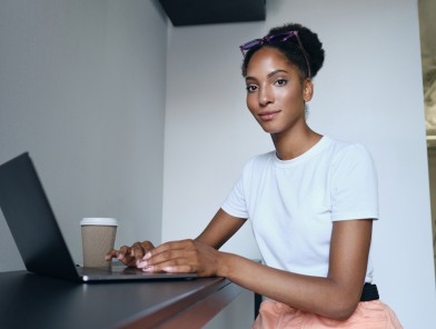 Escort filling out her profile details