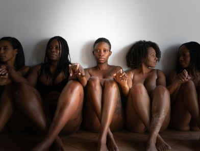 Beautiful ebony escorts posing together