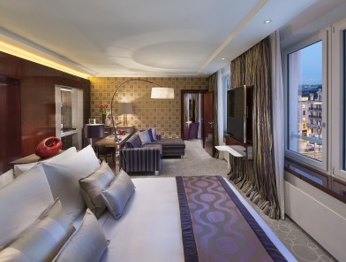 Elegant and cozy bedroom with warm ambiance