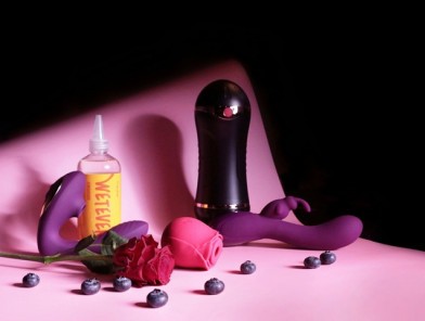 Escort organizing intimate tools before a client meeting