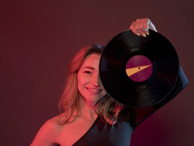 Woman listening to music, enhancing intimacy