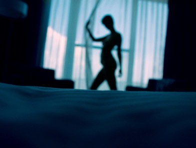 Escort client and escort meeting professionally in hotel room