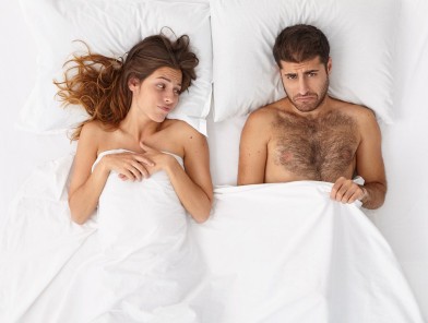 Sex-induced allergic reaction symptoms illustration