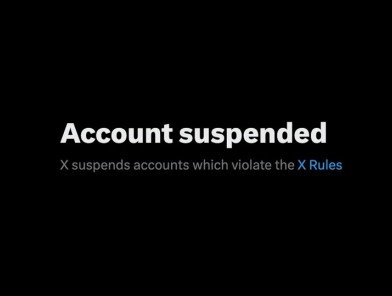 Suspended X account warning for sex workers