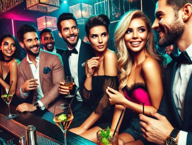 Tourist enjoying LA nightlife and escorts.