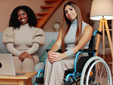 Sex workers with disabilities embracing diversity.