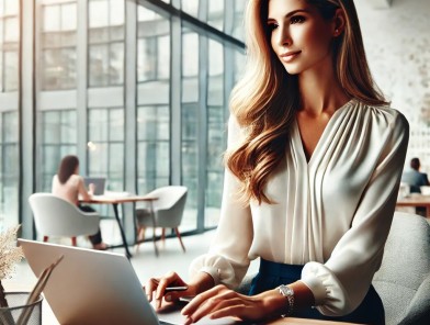 Escort managing finances using digital tools.