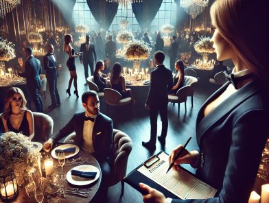 Elegant event setup planned by an escort.