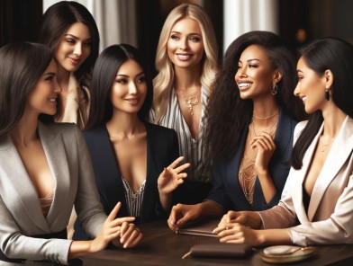 Escort using body language to attract.