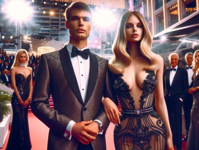 High-end escort with client in Cannes