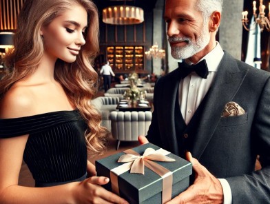 Escort girl with sugar daddy companion