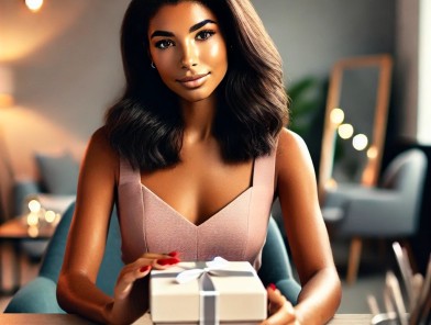 Escort receiving a thoughtful client gift.
