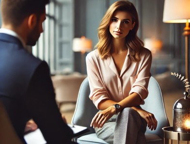 Escort confidently setting boundaries.