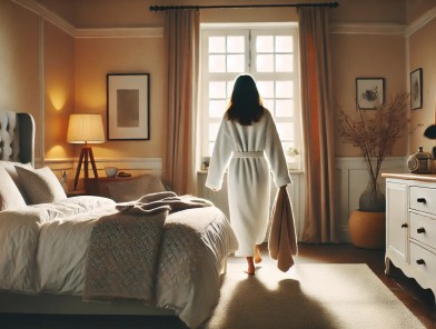 Person relaxing after self-pleasure