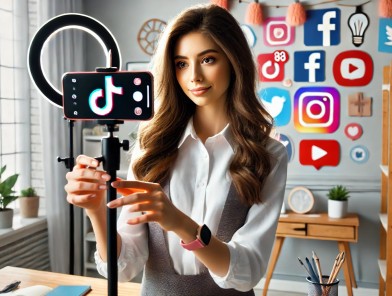 Escort using TikTok for branding