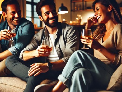 Couple selecting an escort for shared experience.