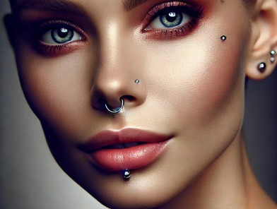 Escort showcasing intimate piercings confidently.
