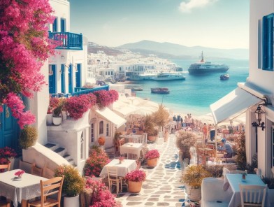 Luxury beach clubs in Mykonos nightlife