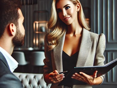 Escort delivering personalized client experience.