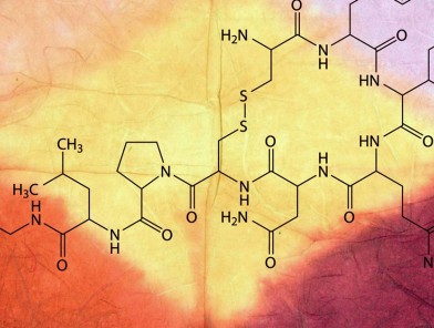 Oxitocin nasal spray used in clinical research on healing and intimacy.