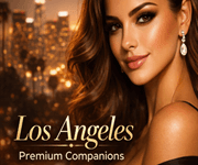 LA escorts top banner with verified profiles and California skyline